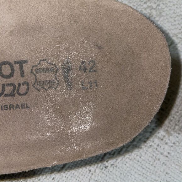 Naot Women’s Casual Slides Size 42 U.S. 11 M Black Silver Leather Beach Cruise - Picture 3 of 12